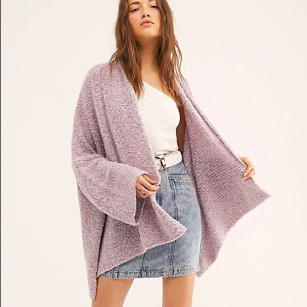 FREE PEOPLE BFF Cardigan NWT Size XS Soft Purple - Picture 5 of 5